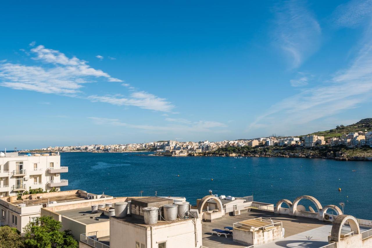 Bayview 2 Bedroom Seaview Apartment With Large Terrace With Panoramic Views - By Getawaysmalta 圣保罗湾城 外观 照片