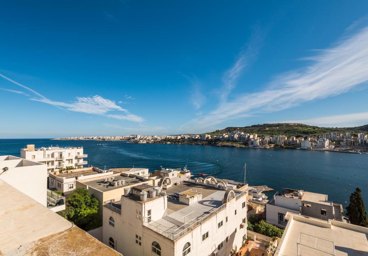 Bayview 2 Bedroom Seaview Apartment With Large Terrace With Panoramic Views - By Getawaysmalta 圣保罗湾城 外观 照片